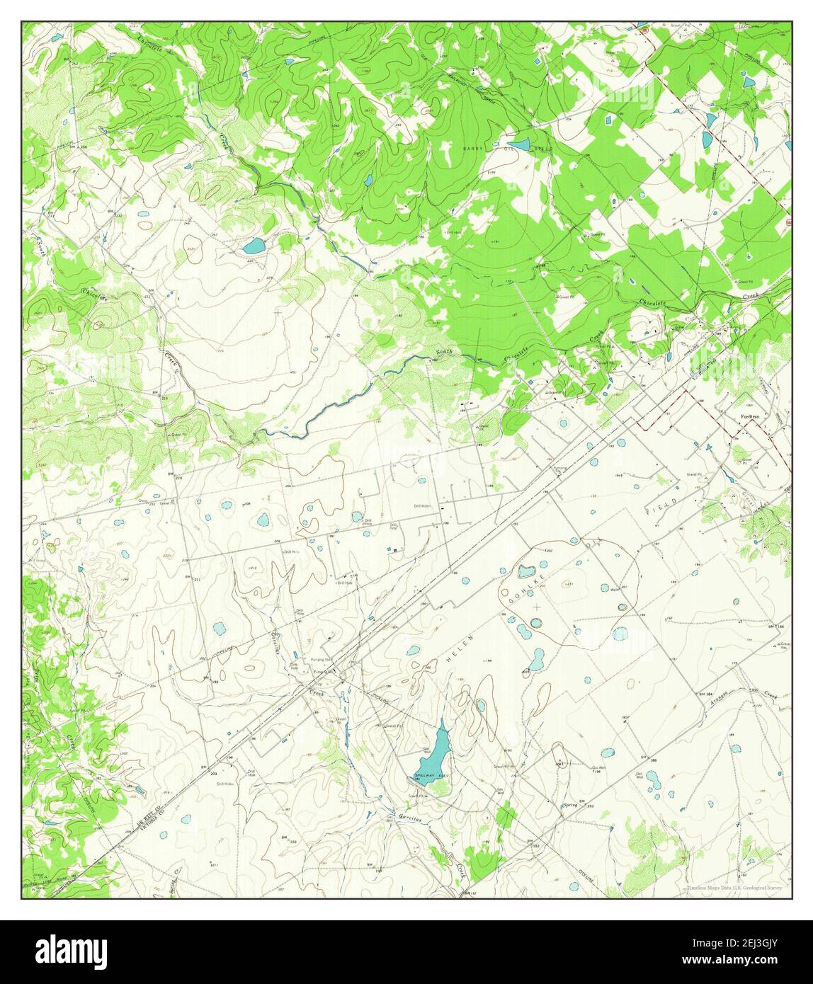 Fordtran, Texas, map 1963, 124000, United States of America by