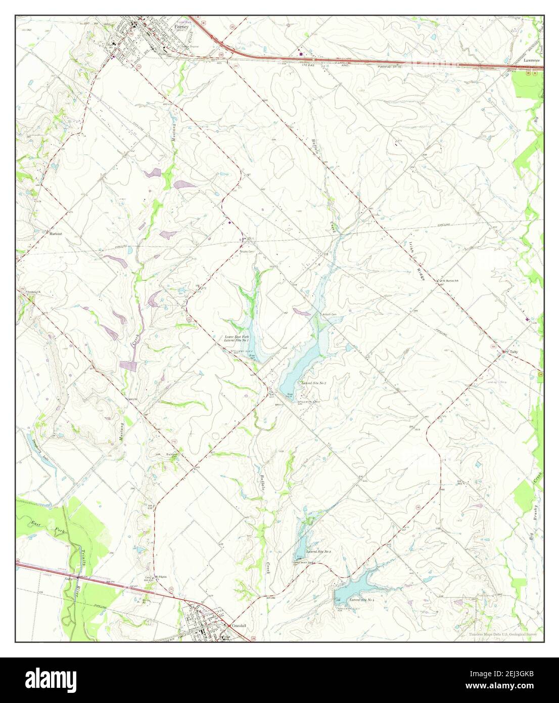 Forney South, Texas, map 1963, 124000, United States of America by Timeless Maps, data U.S