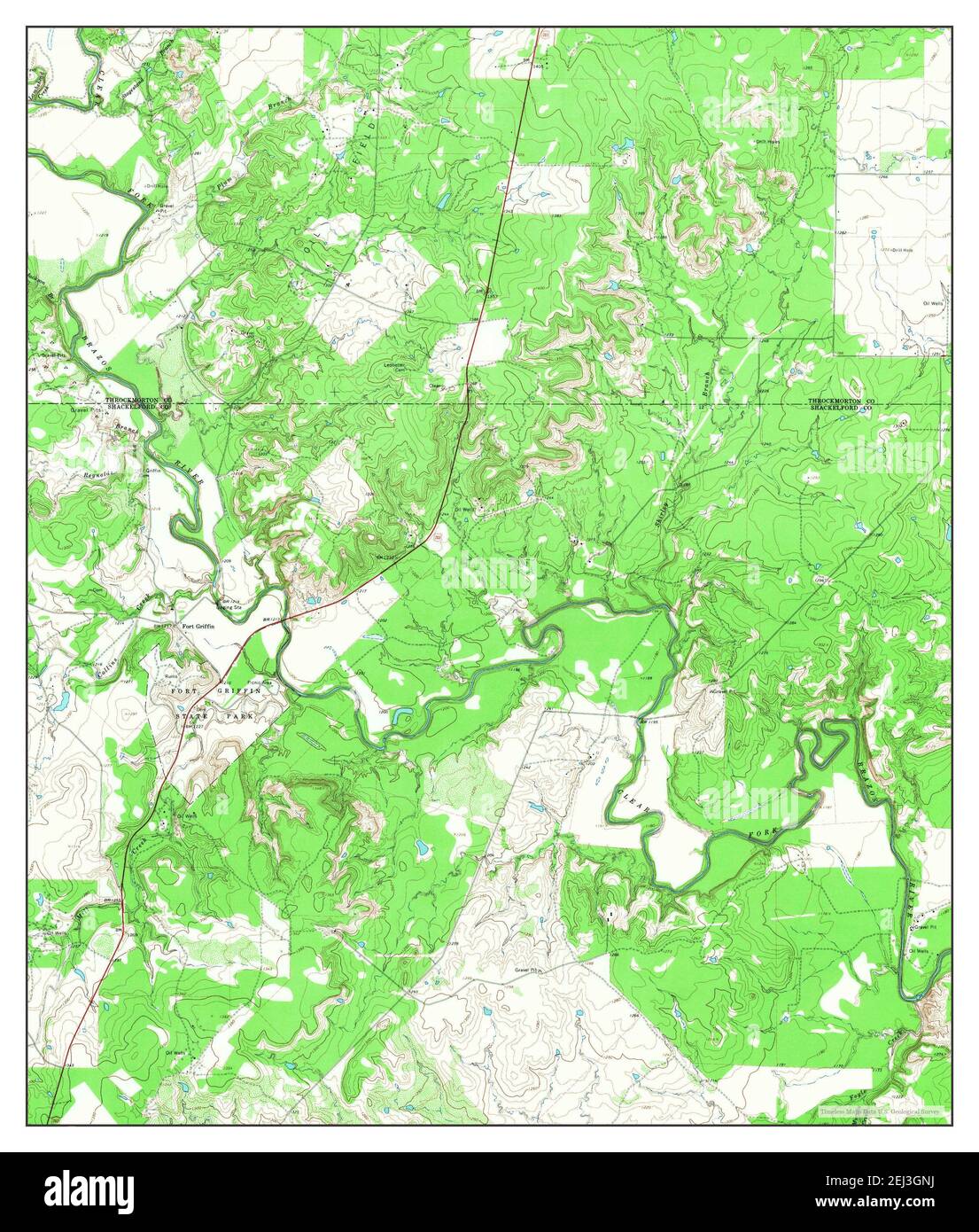 Fort Griffin Texas Map Fort Griffin, Texas, Map 1965, 1:24000, United States Of America By  Timeless Maps, Data U.s. Geological Survey Stock Photo - Alamy