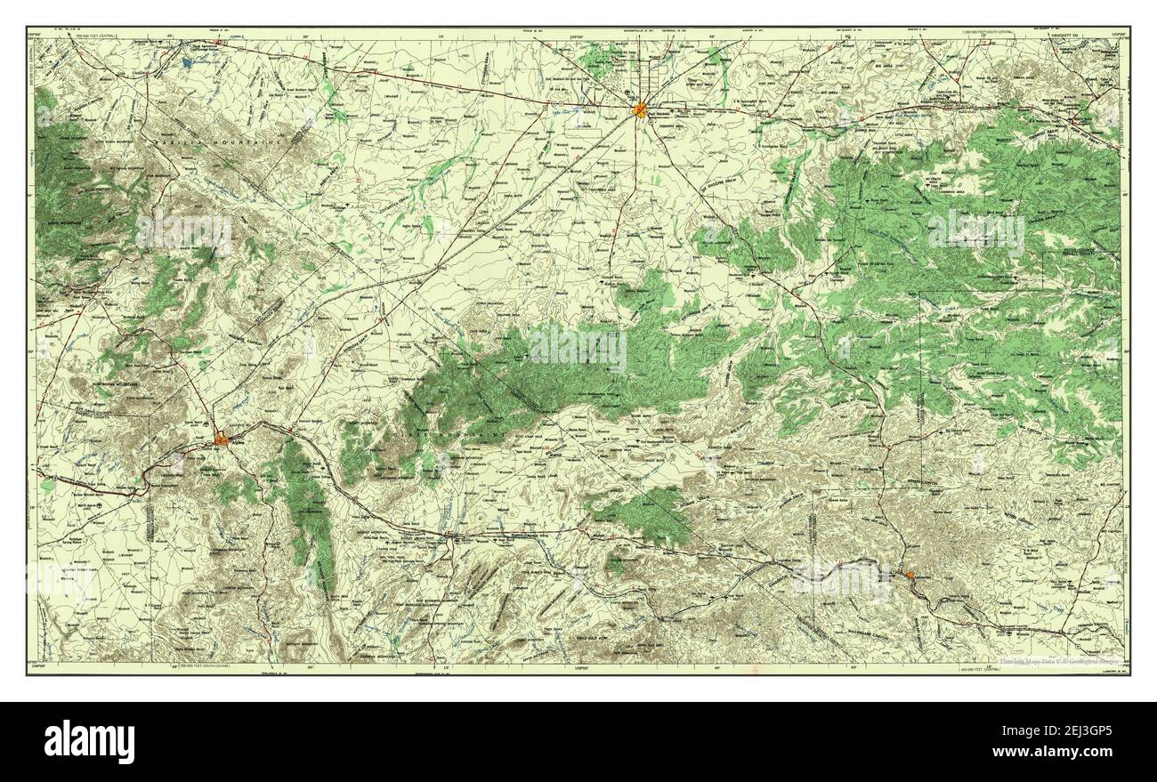 Map of fort stockton texas Cut Out Stock Images & Pictures Alamy