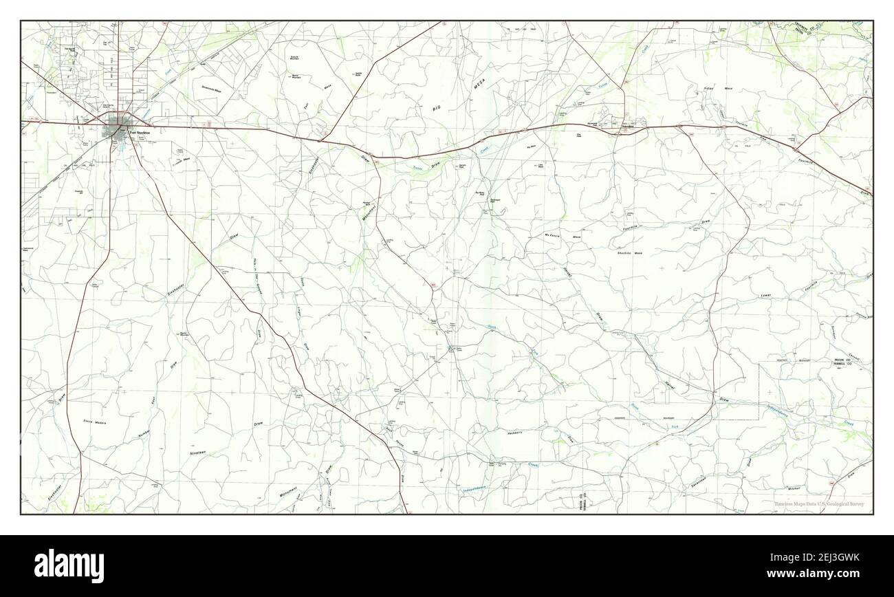 Fort Stockton, Texas, map 1985, 1100000, United States of America by