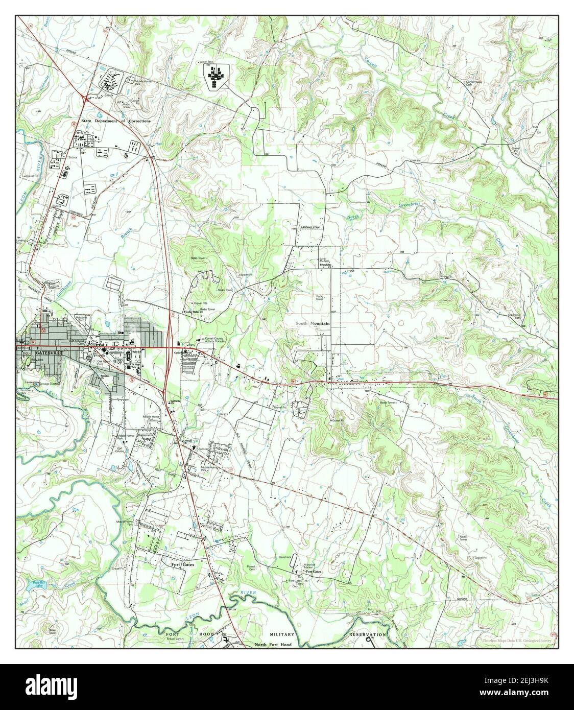 Map of gatesville texas hires stock photography and images Alamy