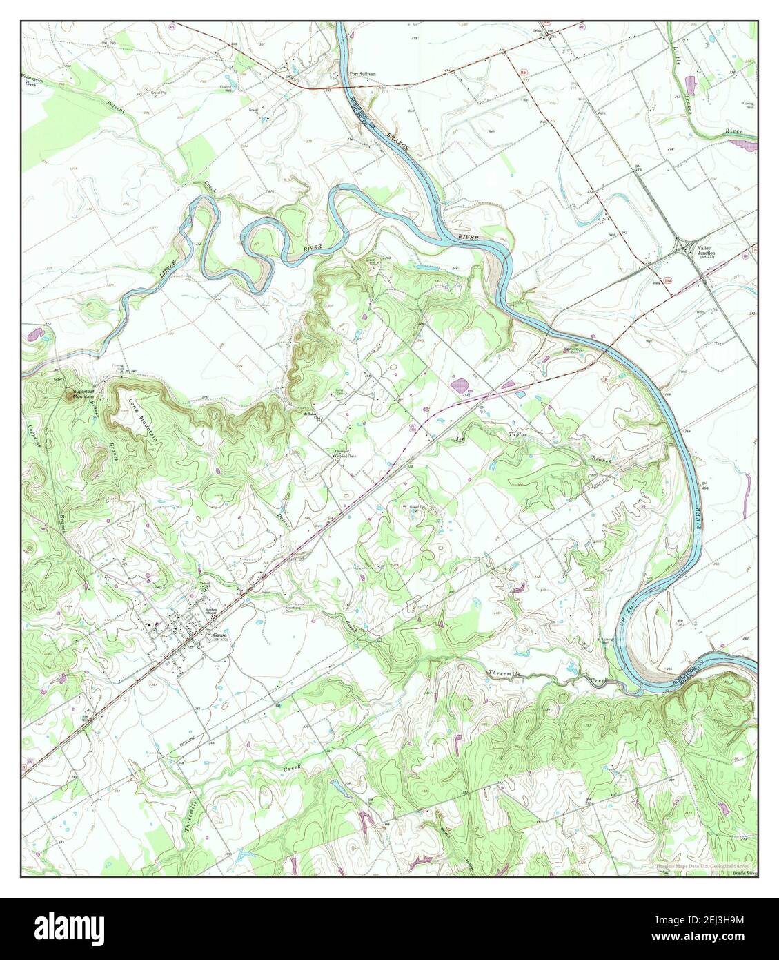 Gause, Texas, map 1962, 124000, United States of America by Timeless