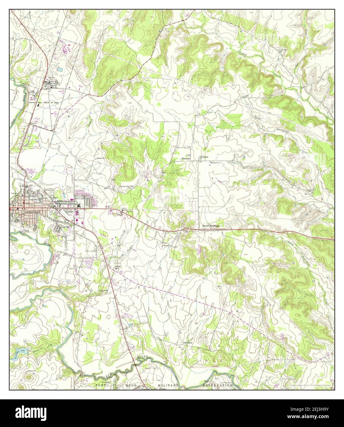 Map of gatesville texas hires stock photography and images Alamy