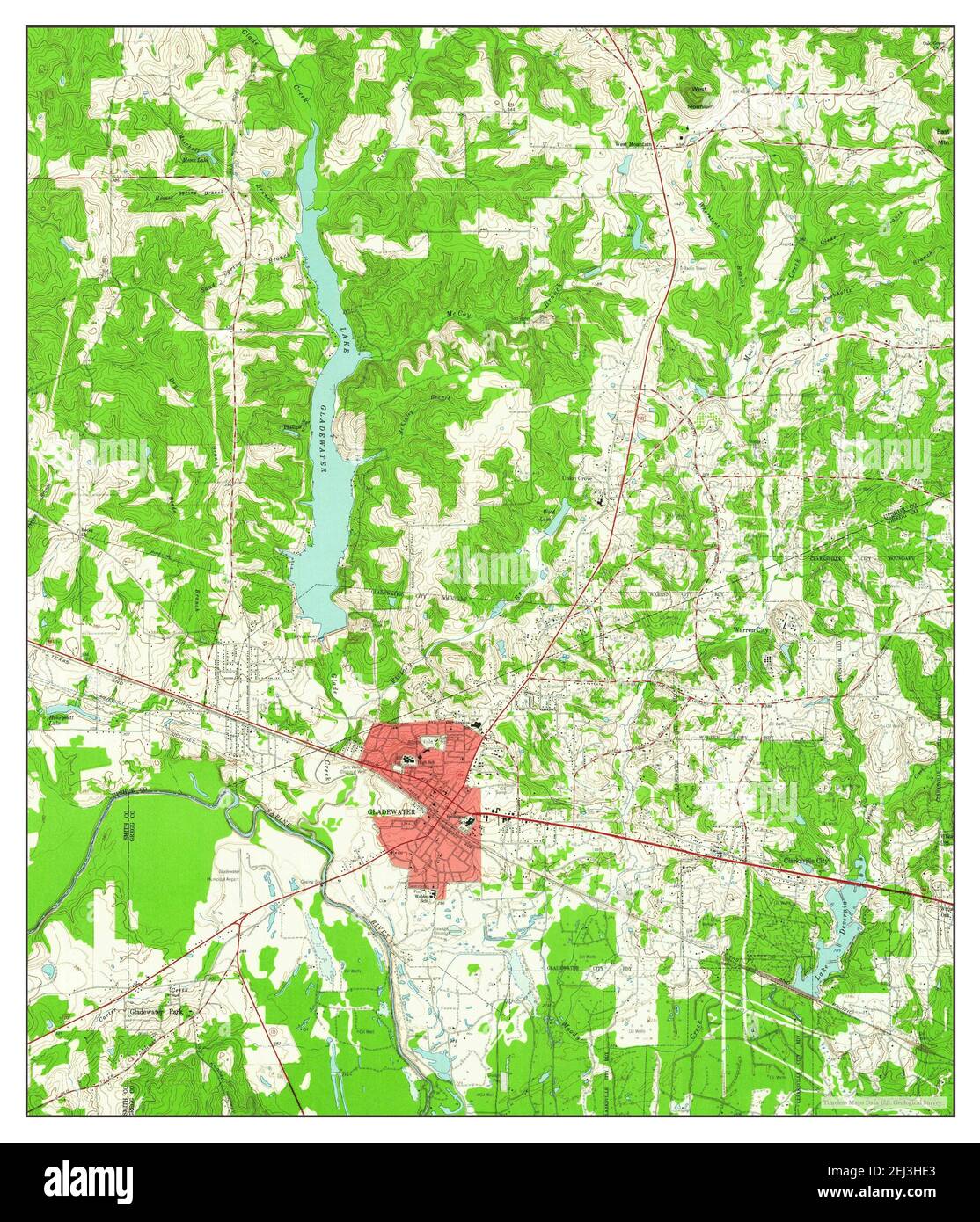 Gladewater, Texas, map 1960, 1:24000, United States of America by 