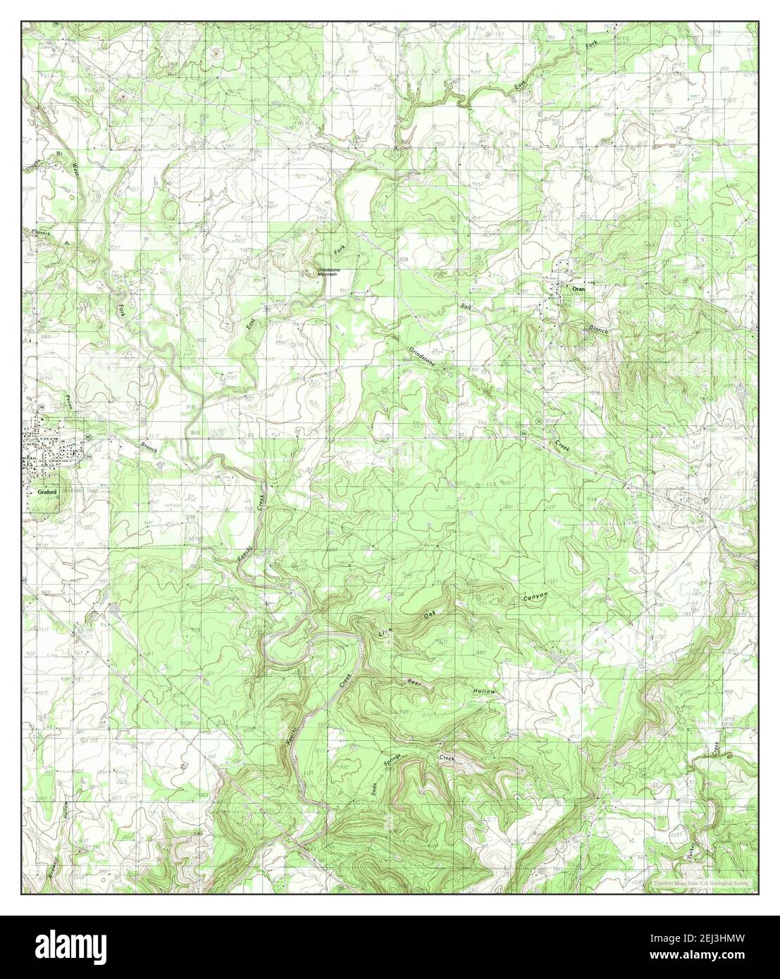 Graford East, Texas, map 1984, 124000, United States of America by