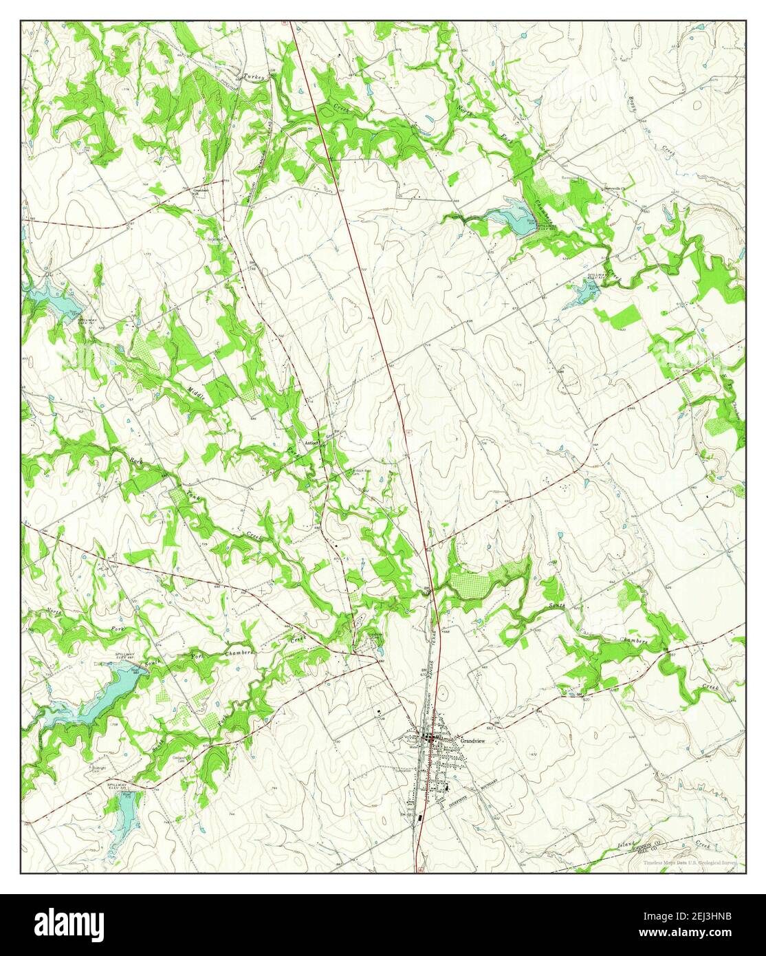 Grandview, Texas, map 1961, 124000, United States of America by