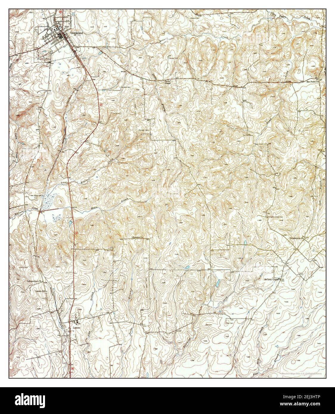 Grapeland, Texas, map 1951, 124000, United States of America by