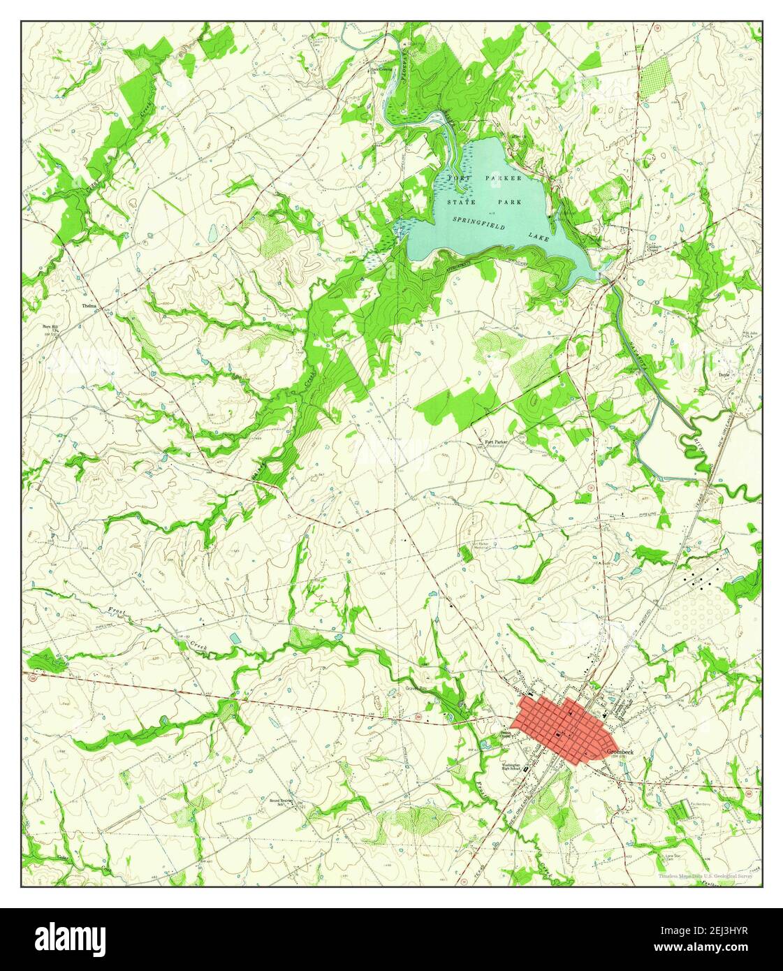 Groesbeck, Texas, map 1960, 124000, United States of America by