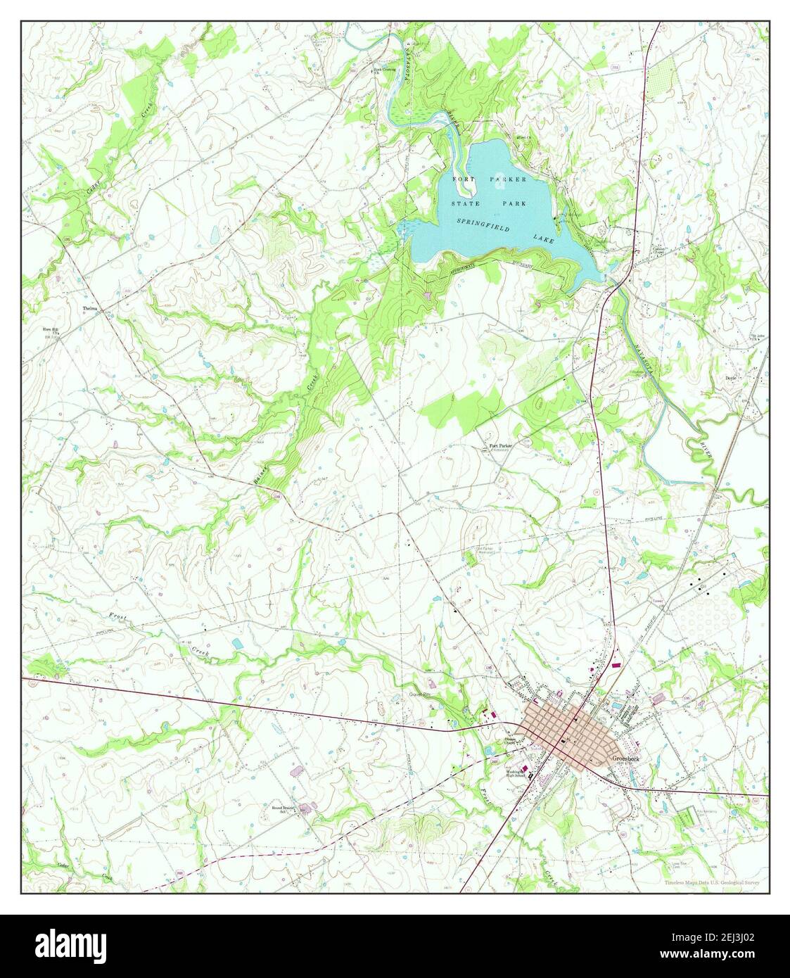 Groesbeck, Texas, map 1960, 124000, United States of America by