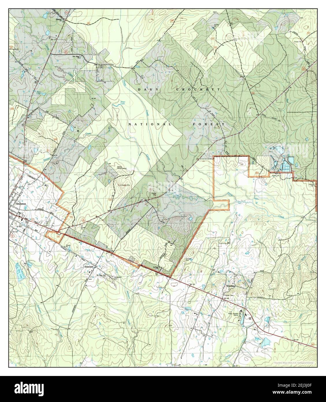 Groveton East, Texas, map 2004, 124000, United States of America by