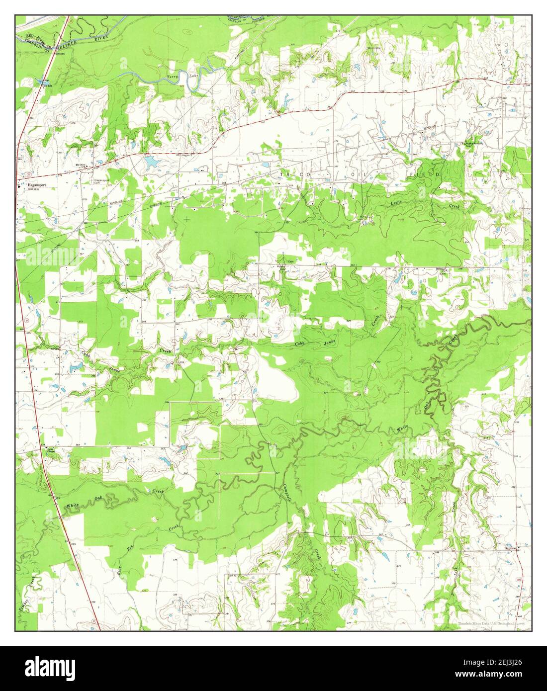 Hagansport, Texas, map 1964, 124000, United States of America by