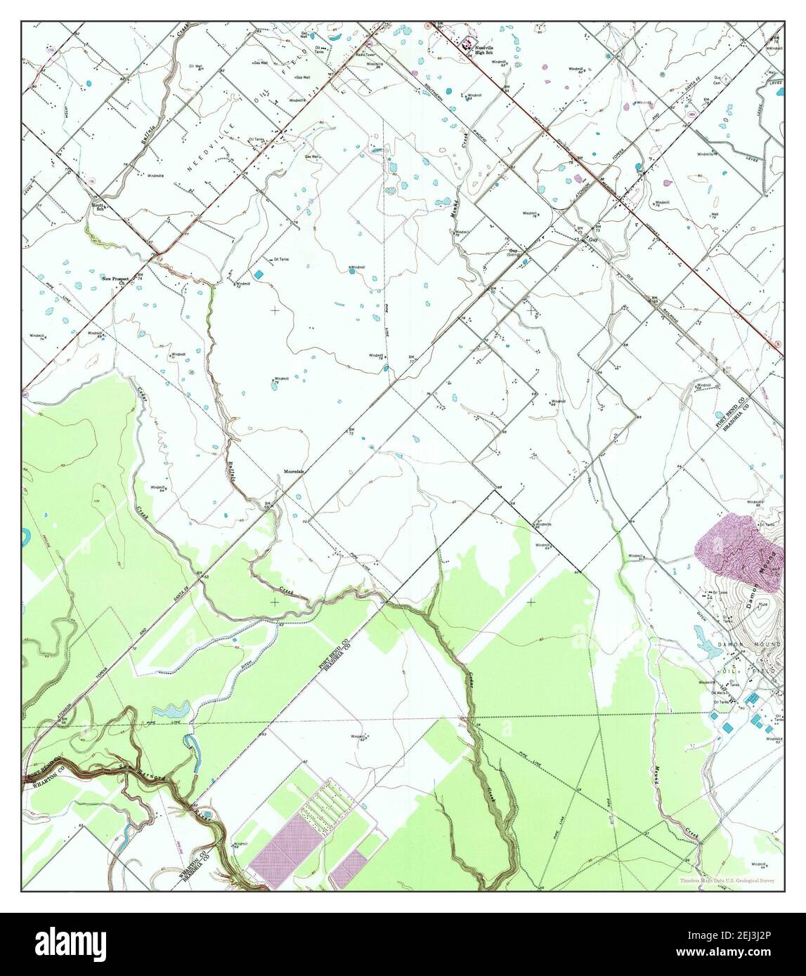 Guy, Texas, map 1953, 124000, United States of America by Timeless