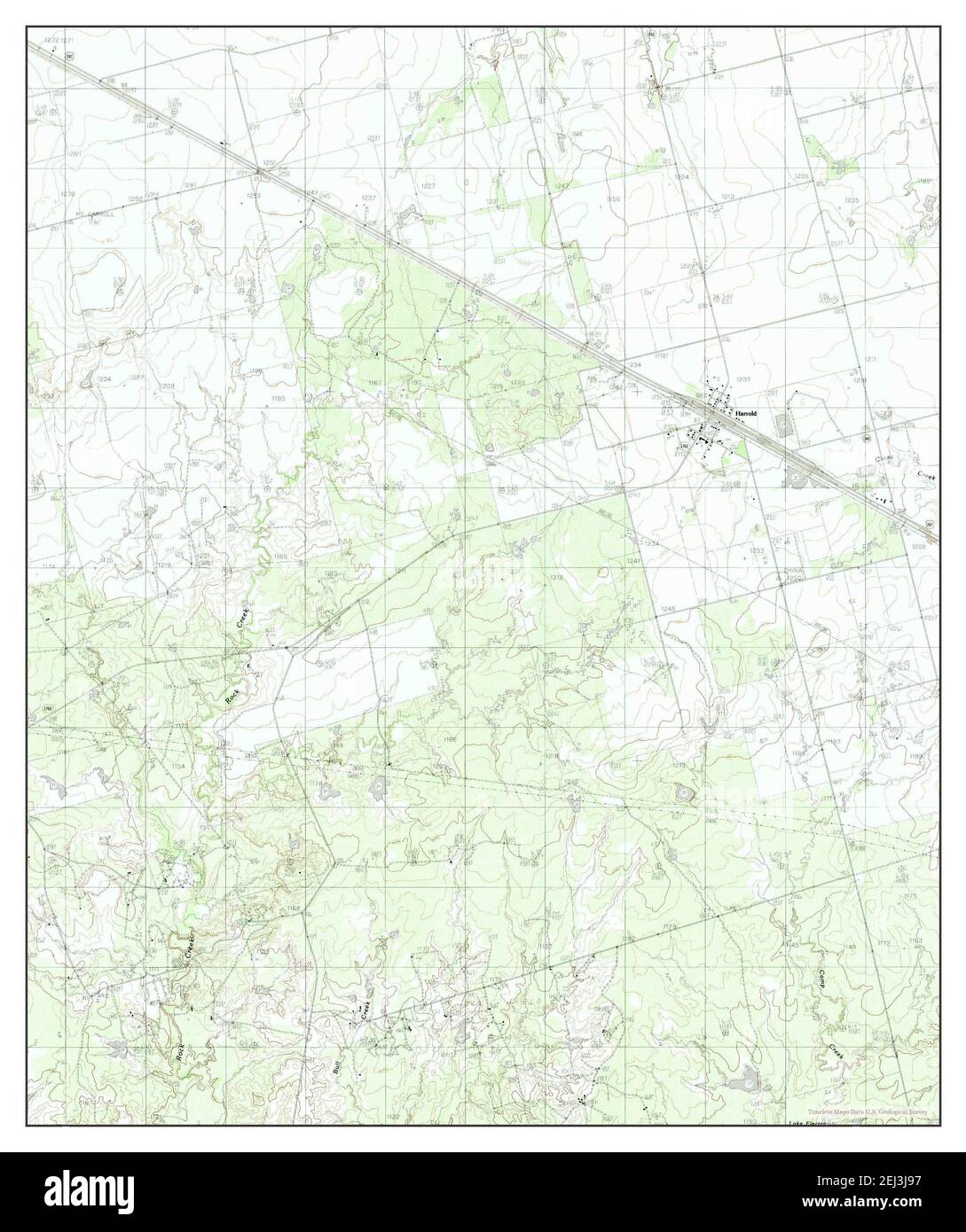 Harrold, Texas, map 1983, 124000, United States of America by Timeless