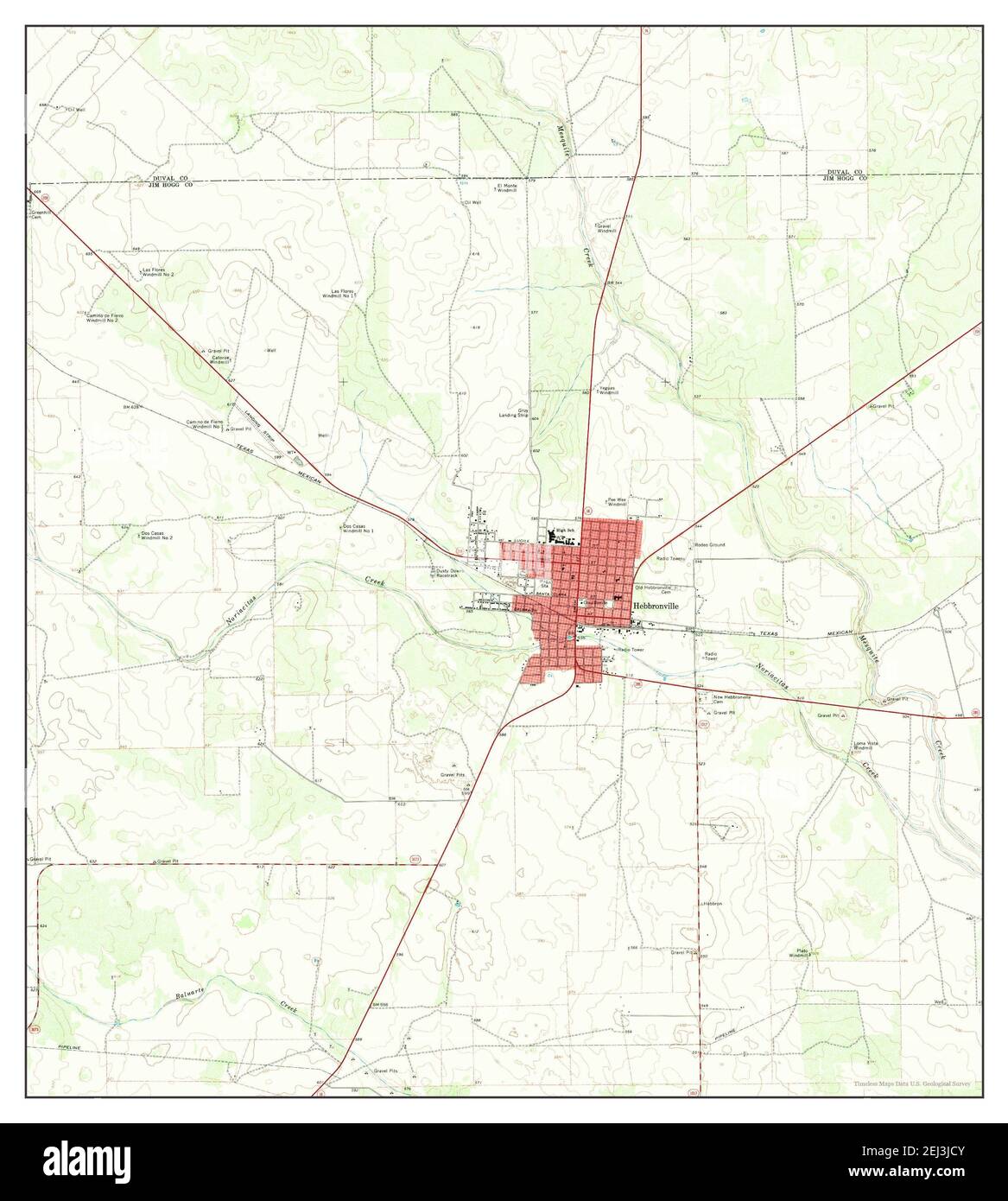 Hebbronville, Texas, map 1967, 1:24000, United States of America by 