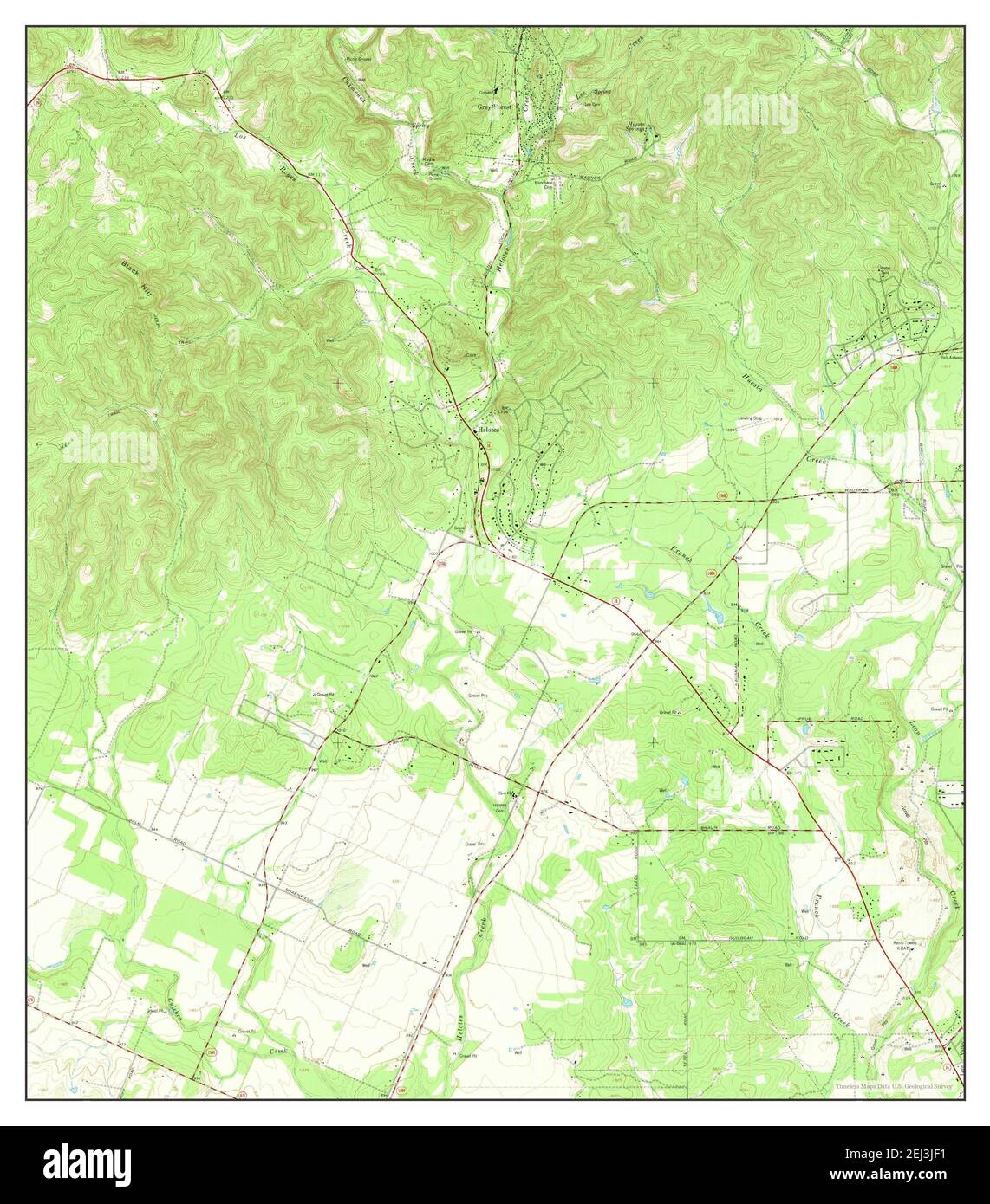 Helotes, Texas, map 1966, 124000, United States of America by Timeless Maps, data U.S