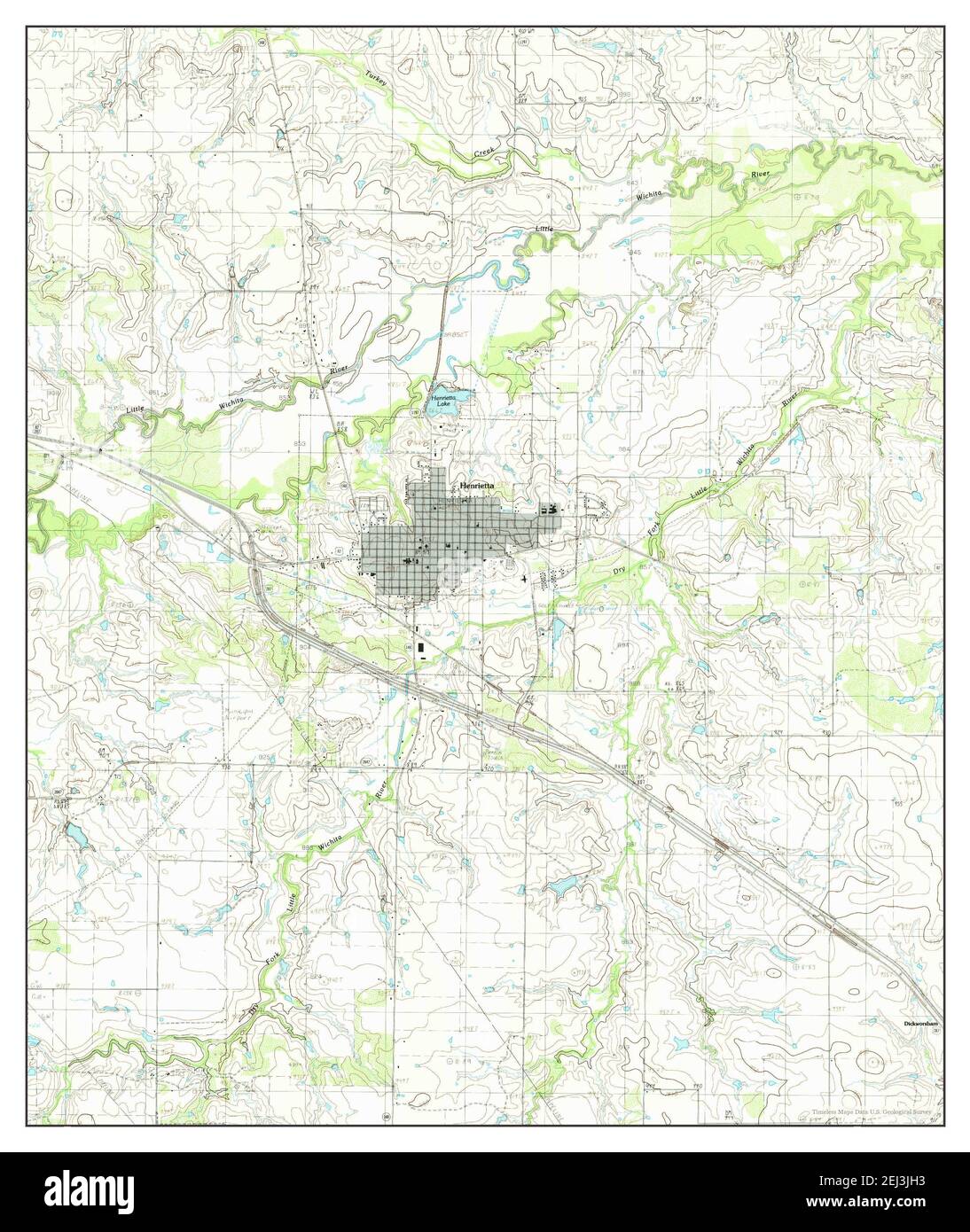 Henrietta, Texas, map 1984, 124000, United States of America by