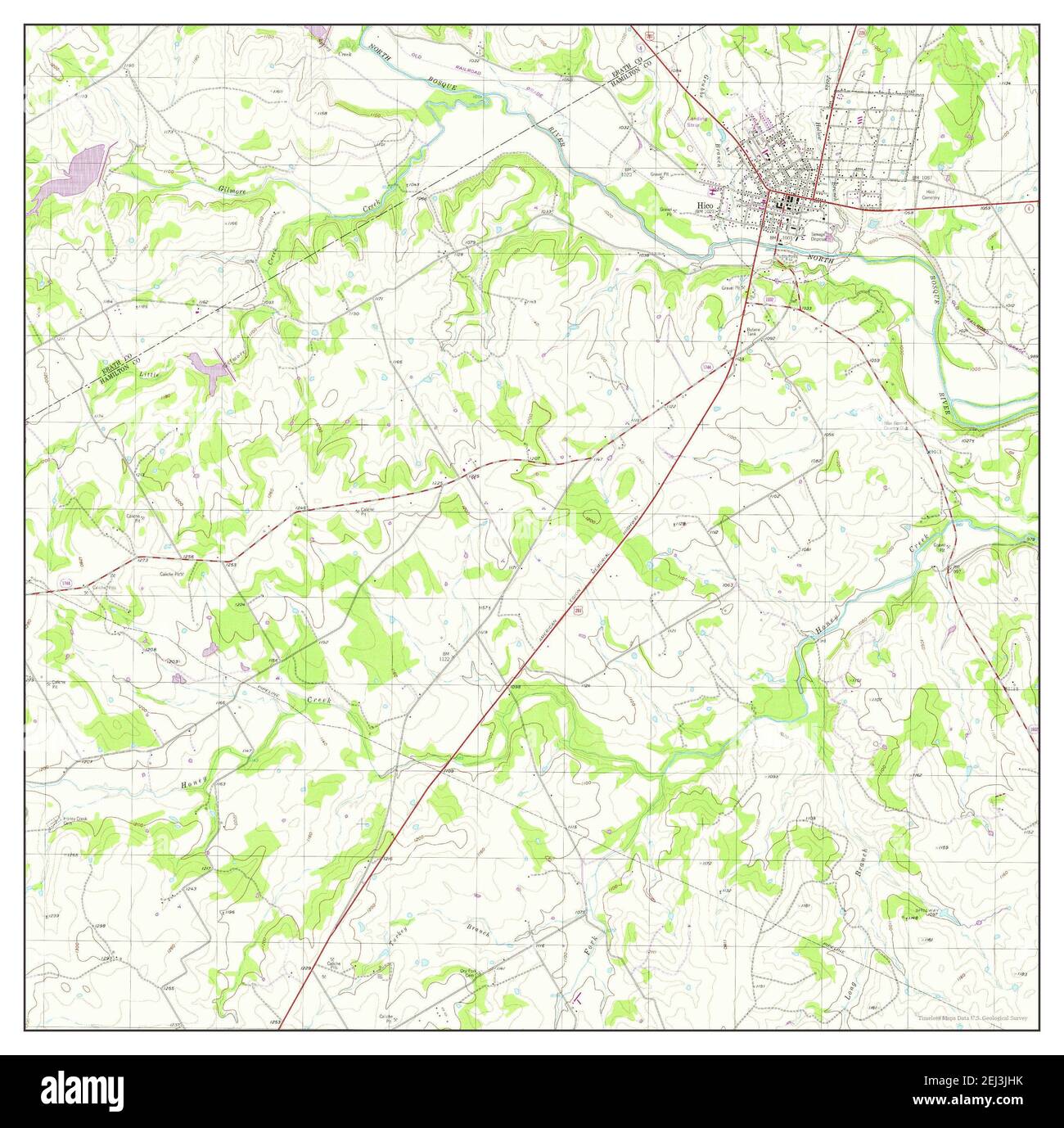 Hico texas map hires stock photography and images Alamy