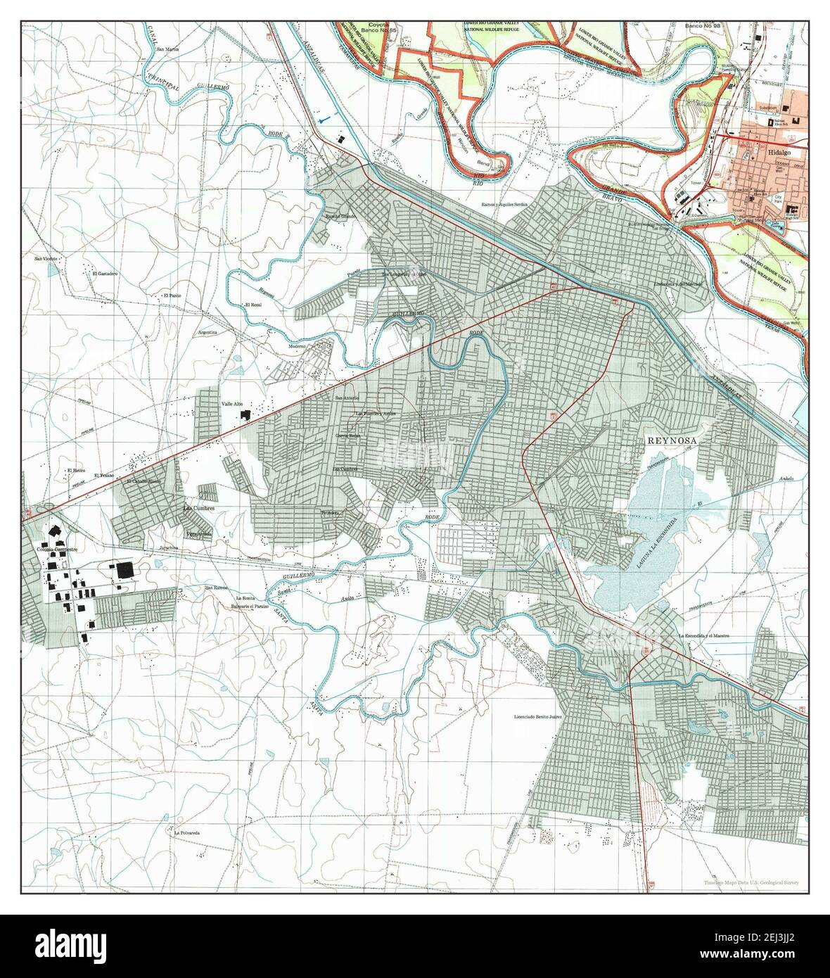 Hidalgo, Texas, map 2002, 124000, United States of America by Timeless