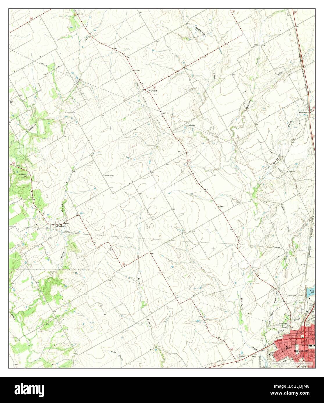 Hillsboro West, Texas, map 1966, 124000, United States of America by