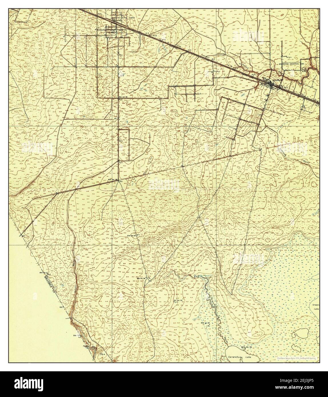 Hitchcock, Texas, map 1929, 124000, United States of America by