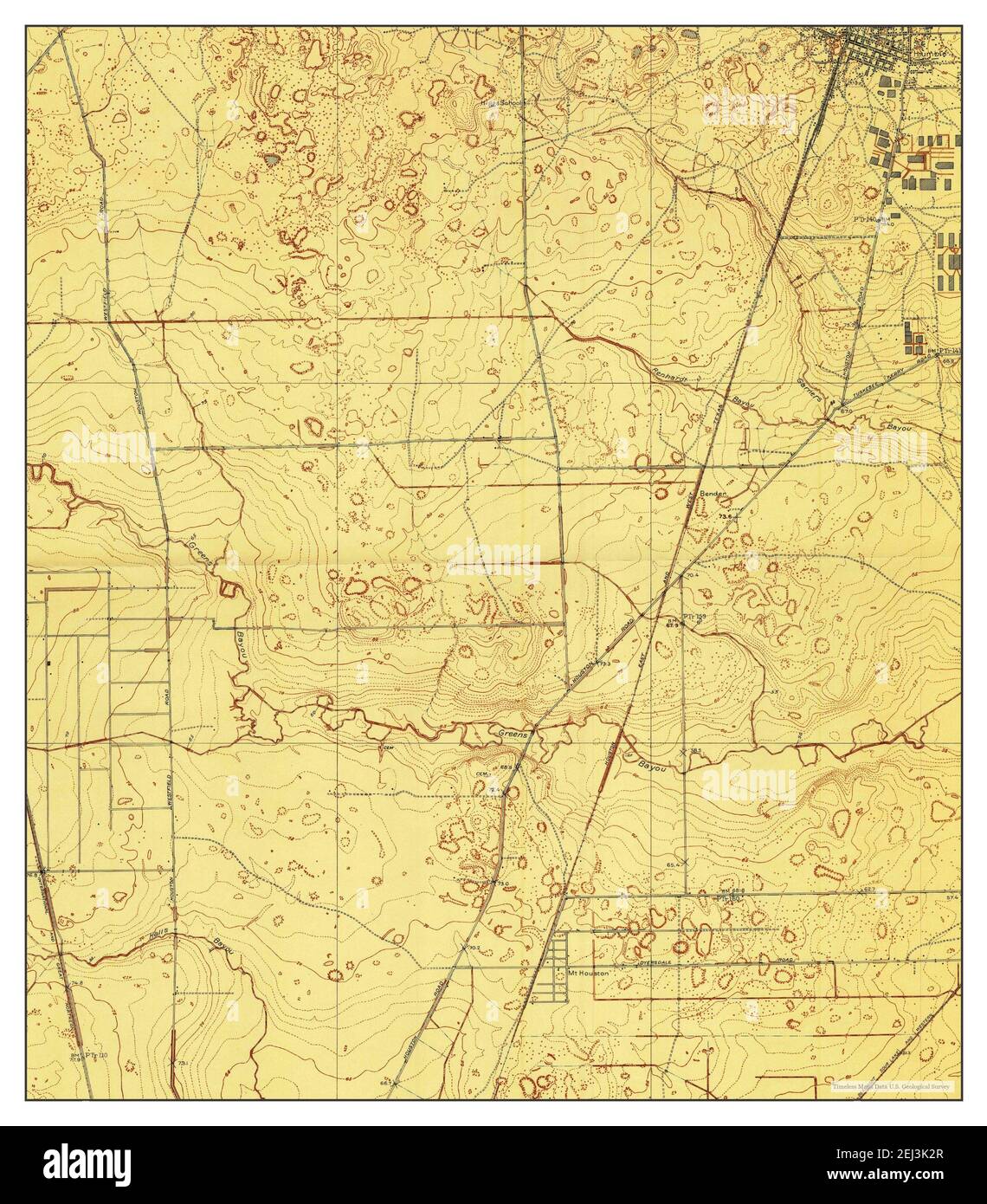 Humble, Texas, map 1916, 124000, United States of America by Timeless Maps, data U.S