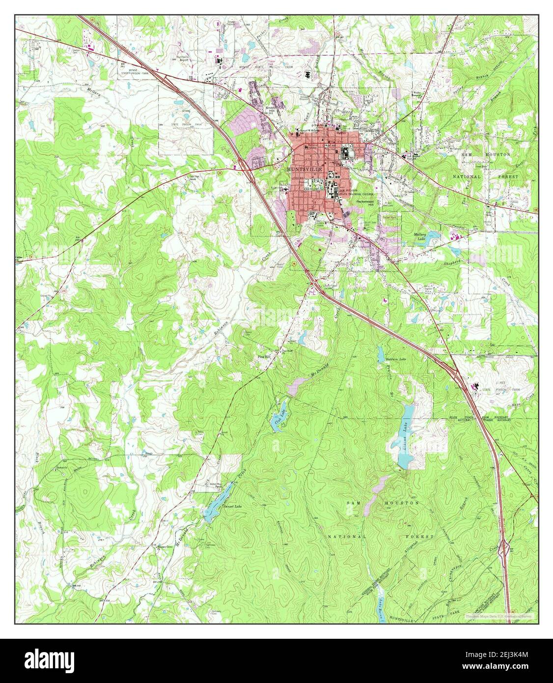 Vintage map of huntsville Cut Out Stock Images & Pictures Alamy