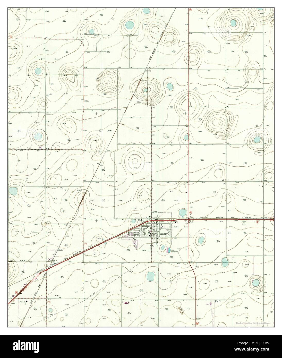 Idalou, Texas, map 1965, 124000, United States of America by Timeless