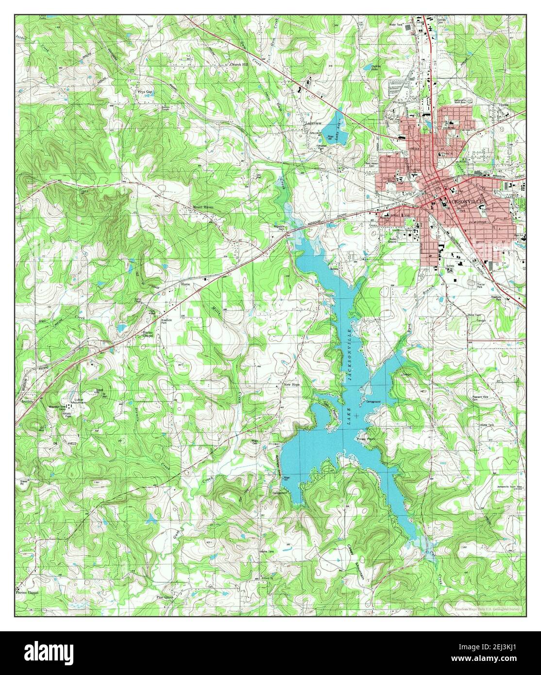 Jacksonville texas map hires stock photography and images Alamy