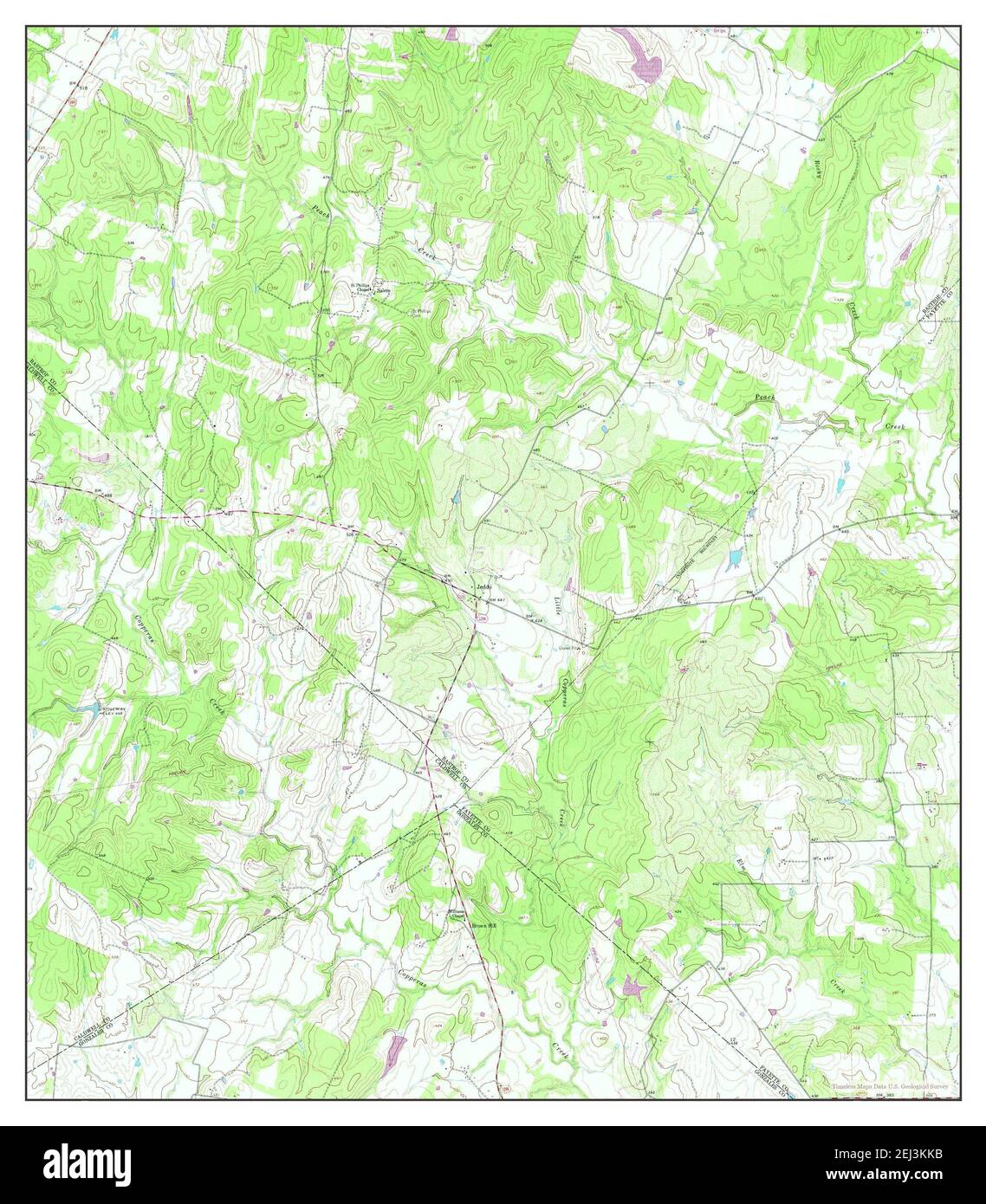 Jeddo, Texas, Map 1964, 1:24000, United States Of America By Timeless 