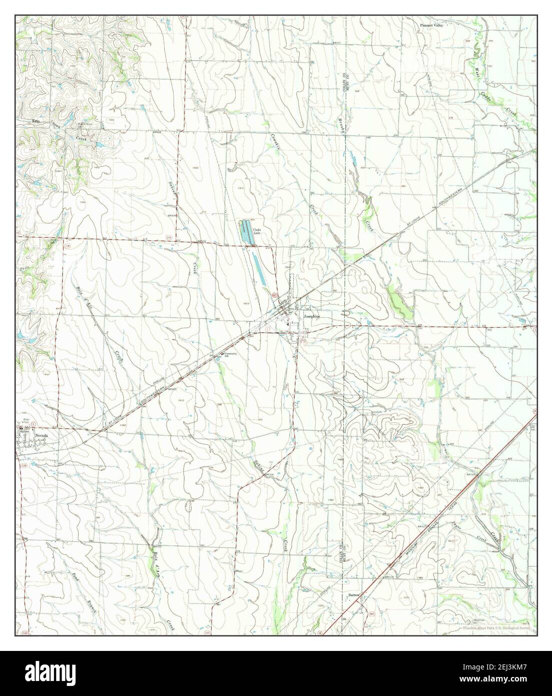 Josephine, Texas, map 1963, 124000, United States of America by