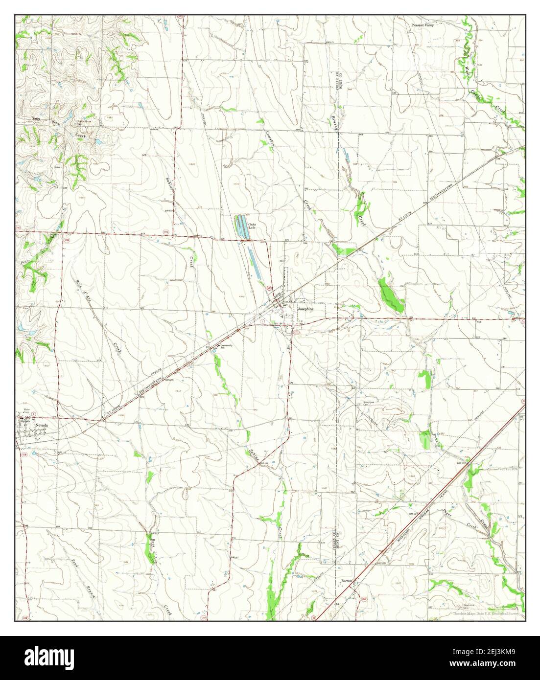 Josephine, Texas, map 1963, 124000, United States of America by
