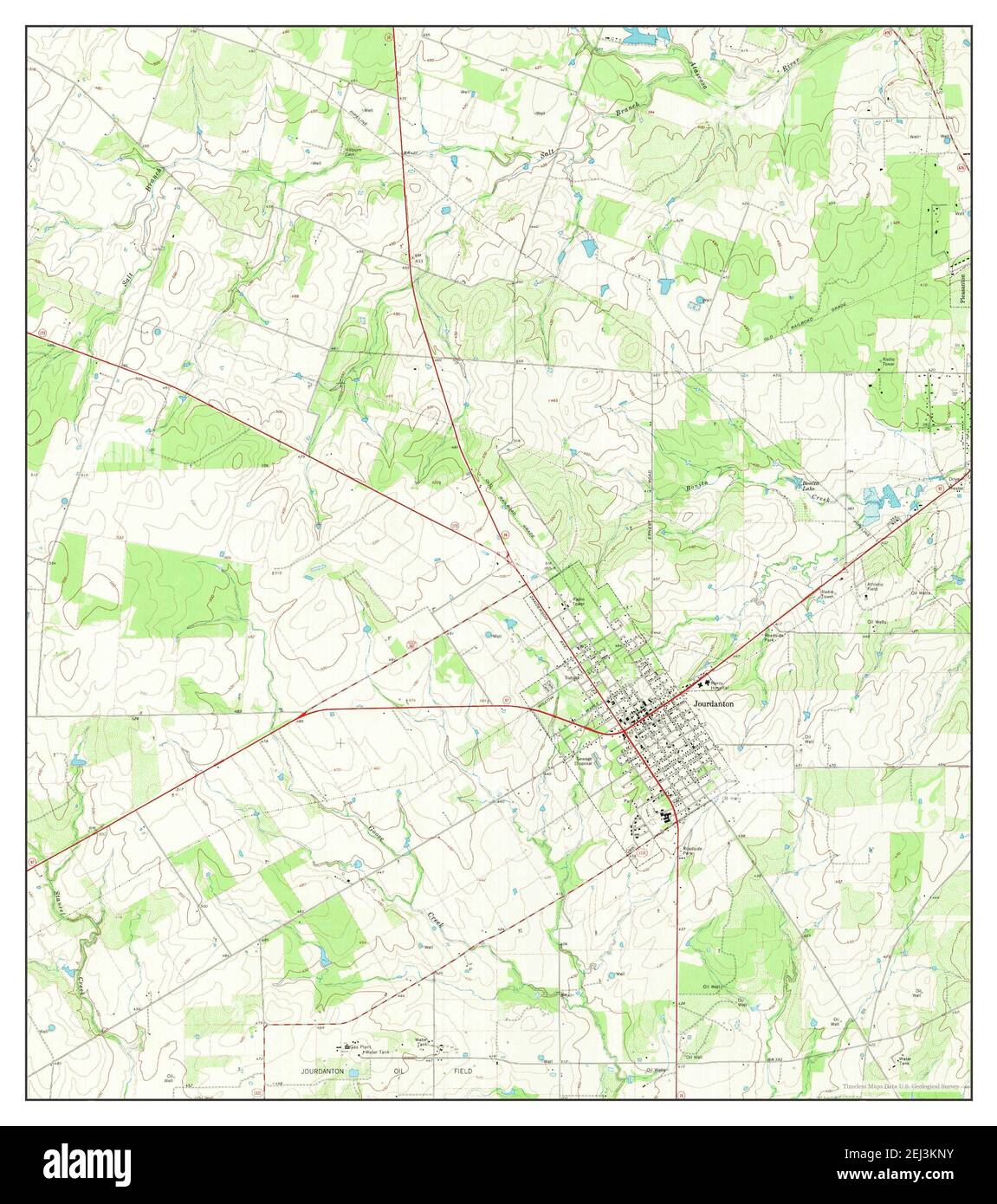 Jourdanton, Texas, map 1968, 124000, United States of America by