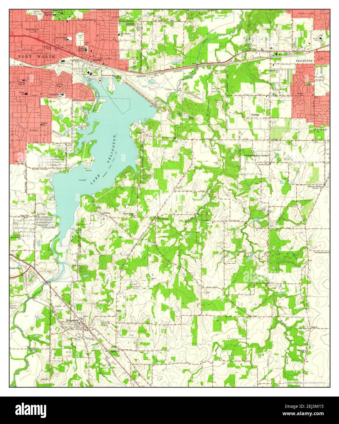 Kennedale, Texas, map 1959, 124000, United States of America by