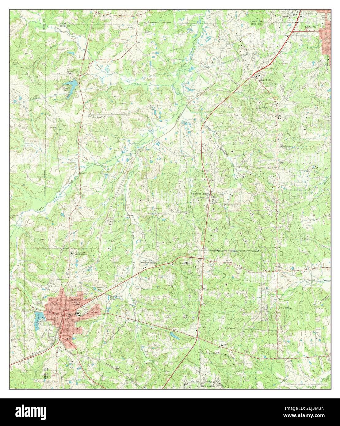 Kilgore SW, Texas, map 1971, 124000, United States of America by