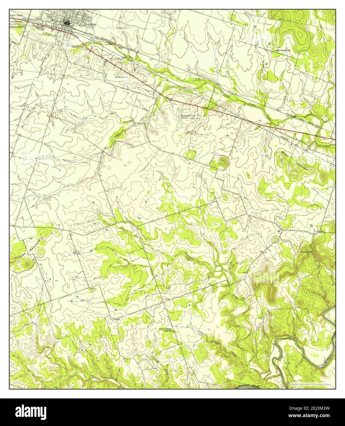 Killeen texas map hi res stock - Killeen Texas Map 1947 124000 United States Of America By Timeless Maps Data Us Geological Survey 2EJ3M3W