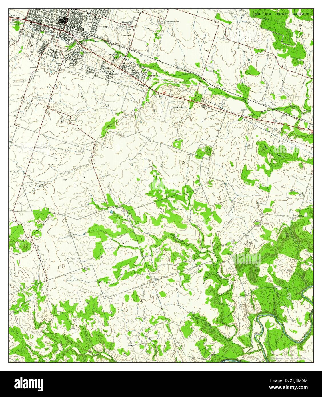 Killeen Texas map 1958 1 24000 - Killeen Texas Map 1958 124000 United States Of America By Timeless Maps Data Us Geological Survey 2EJ3M5M