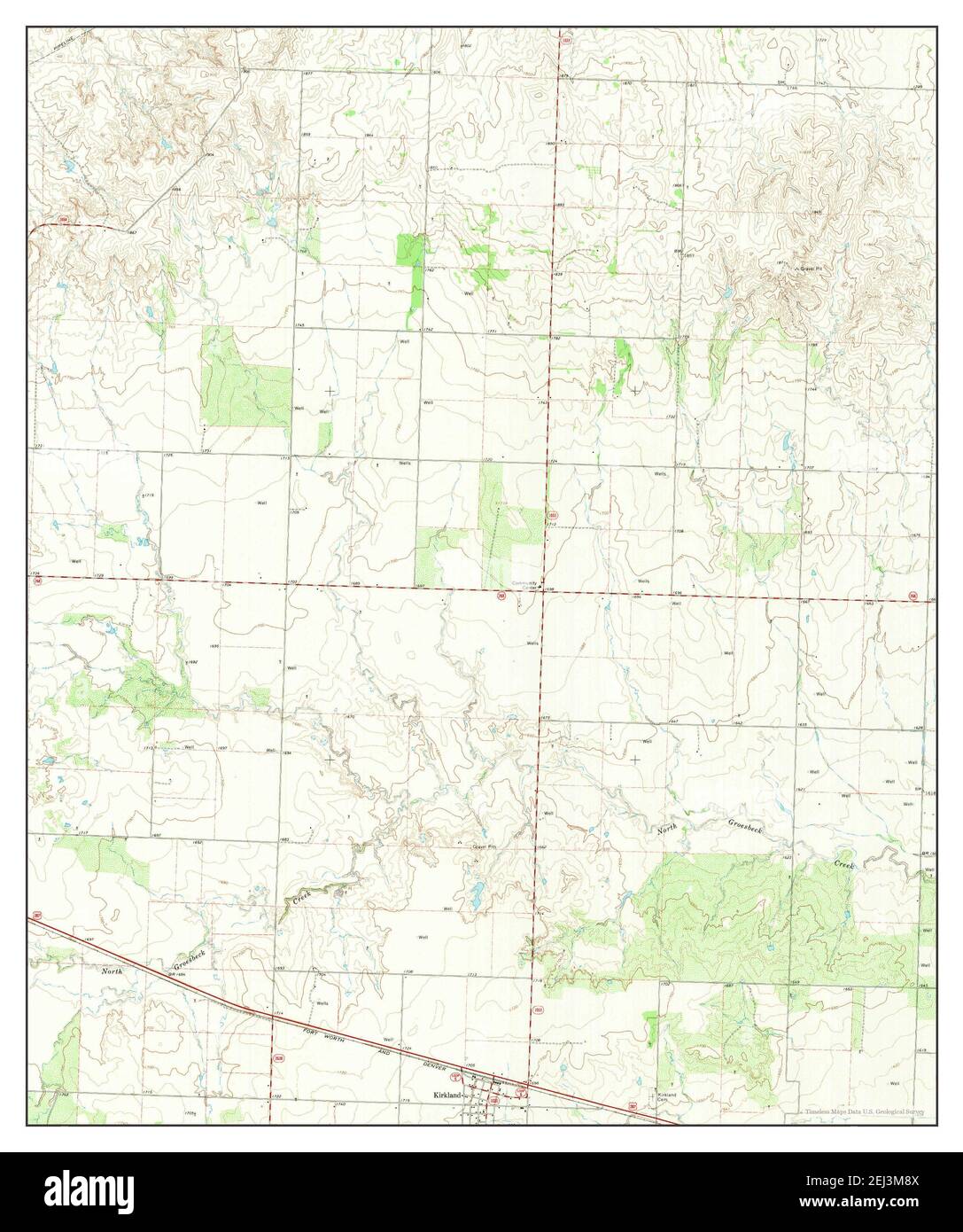 Kirkland North, Texas, map 1967, 124000, United States of America by