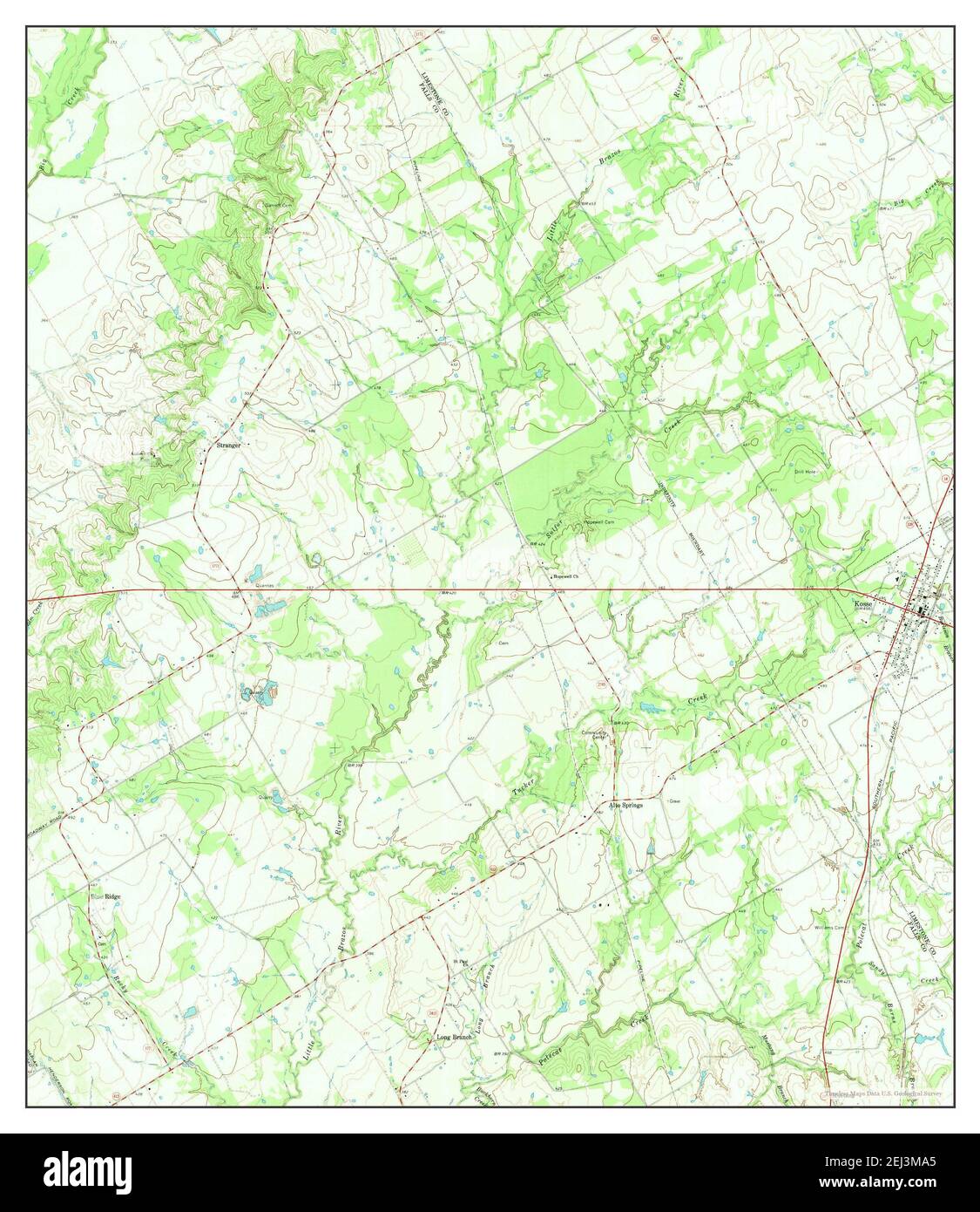 Kosse West, Texas, map 1965, 124000, United States of America by Timeless Maps, data U.S