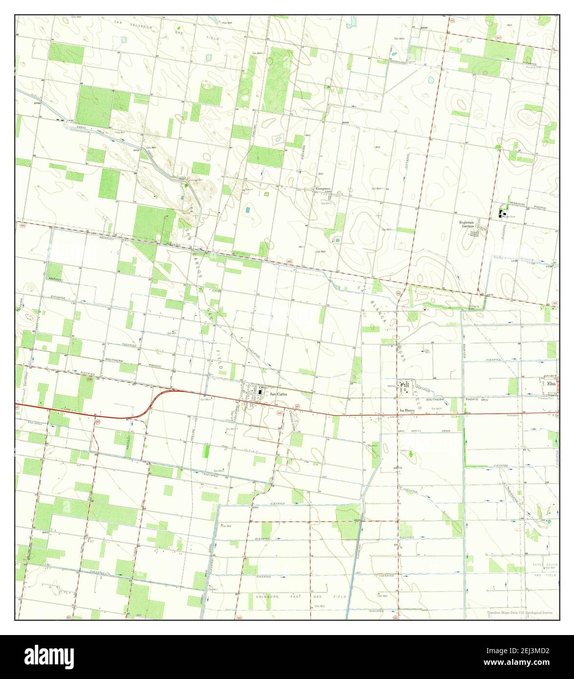 La Blanca, Texas, map 1963, 124000, United States of America by