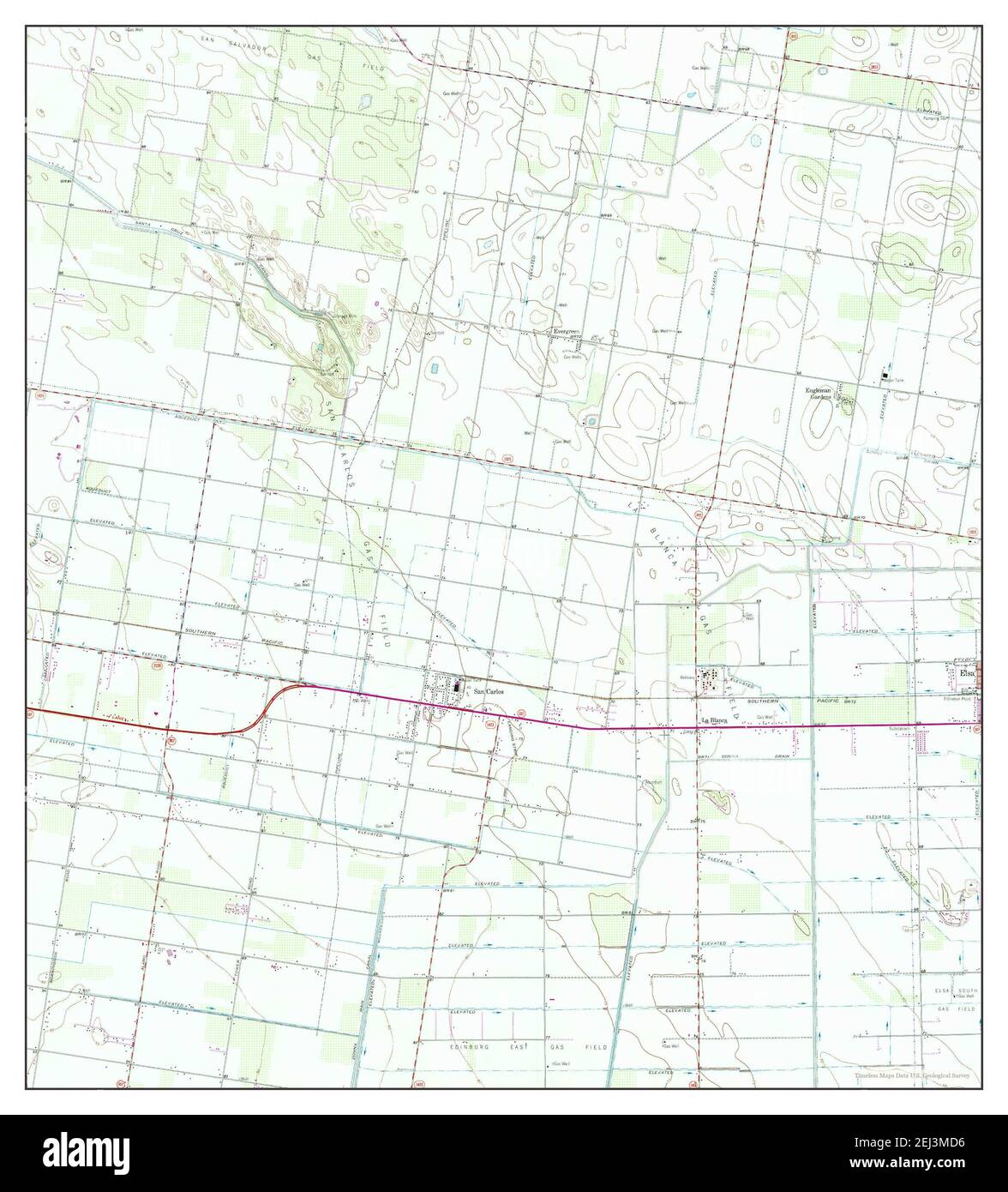 La Blanca, Texas, map 1963, 124000, United States of America by