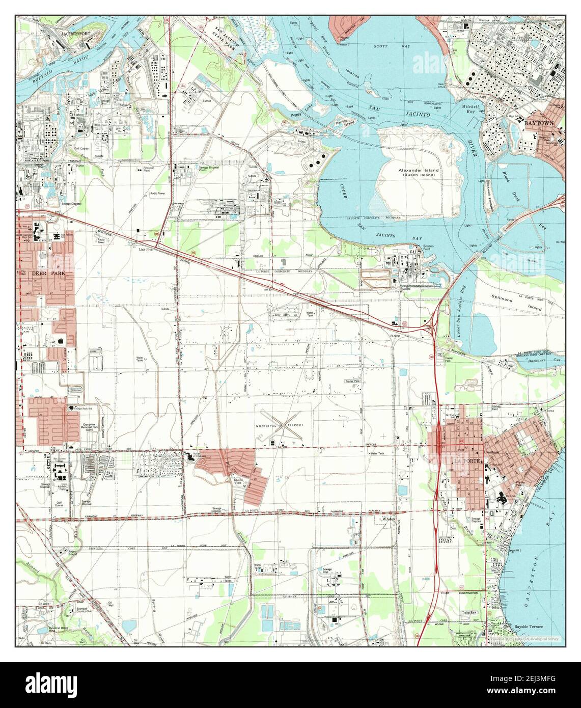 La Porte Texas Map 1982 124000 United States Of America By Timeless Maps Data Us Geological Survey 2EJ3MFG 
