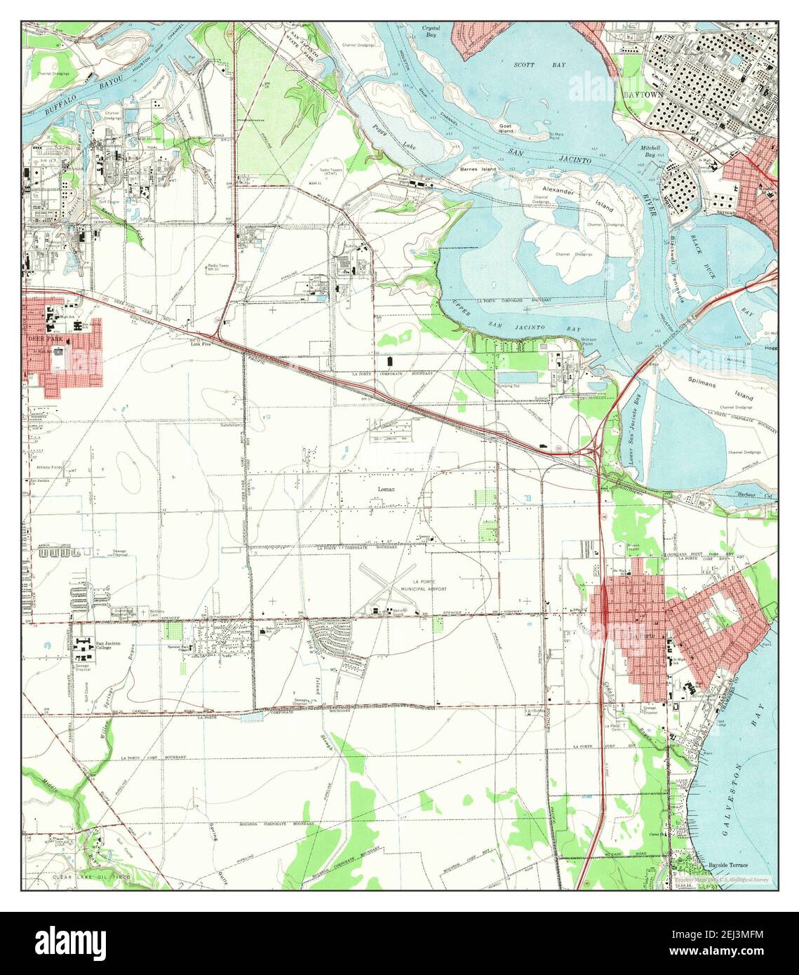 La Porte Texas map 1967 1 24000 - La Porte Texas Map 1967 124000 United States Of America By Timeless Maps Data Us Geological Survey 2EJ3MFM
