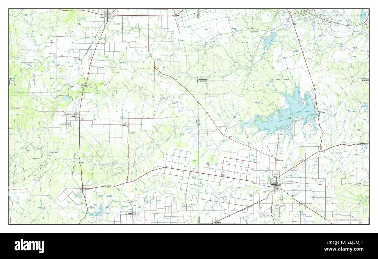 Lake Kemp, Texas, map 1985, 1100000, United States of America by