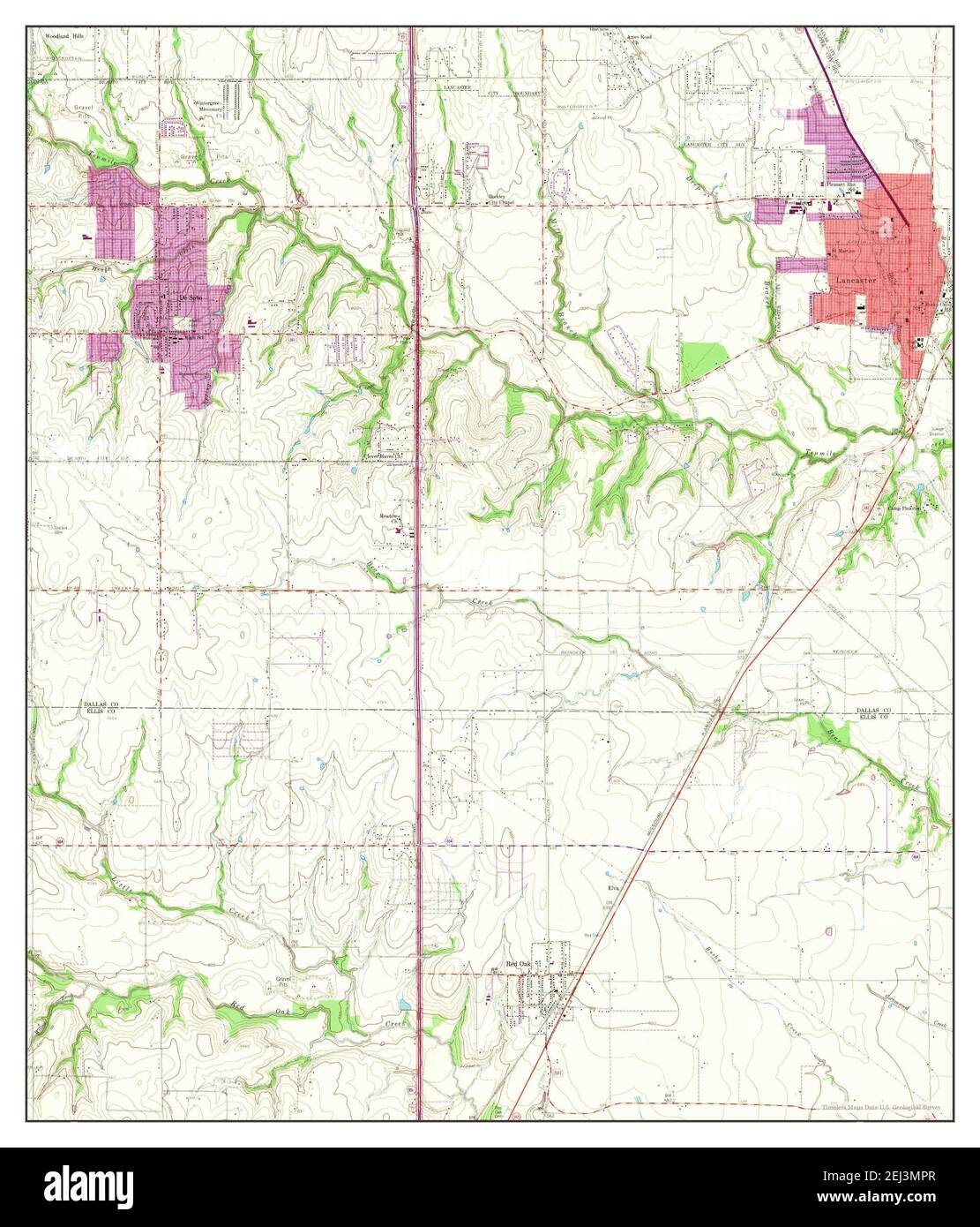 Lancaster, Texas, map 1959, 124000, United States of America by Timeless Maps, data U.S