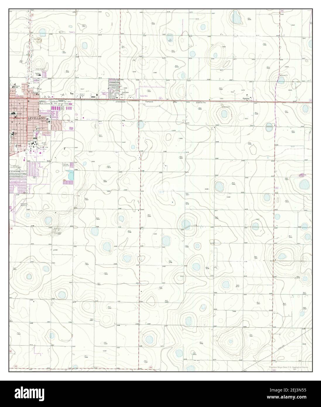 Levelland East, Texas, map 1965, 124000, United States of America by
