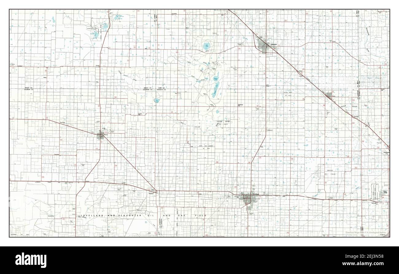 Levelland, Texas, map 1985, 1100000, United States of America by Timeless Maps, data U.S