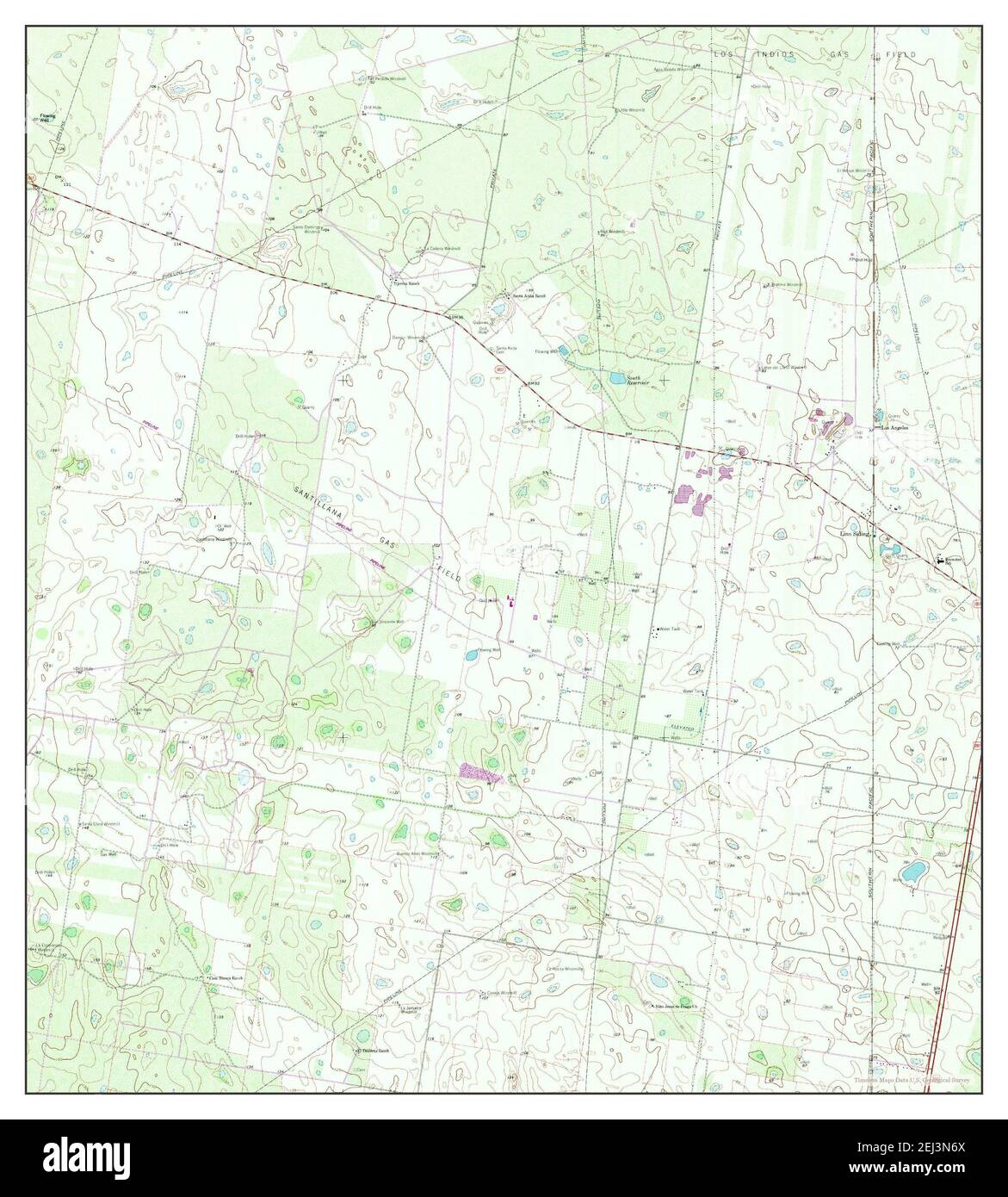 Linn Siding, Texas, map 1963, 124000, United States of America by