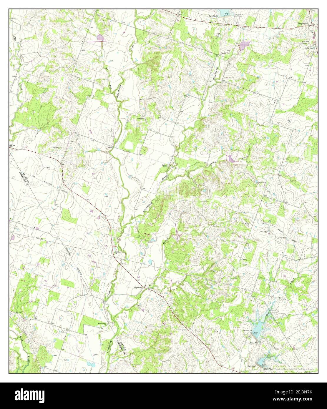 Lingleville, Texas, map 1965, 124000, United States of America by