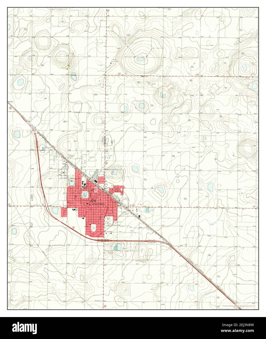Littlefield, Texas, map 1964, 124000, United States of America by
